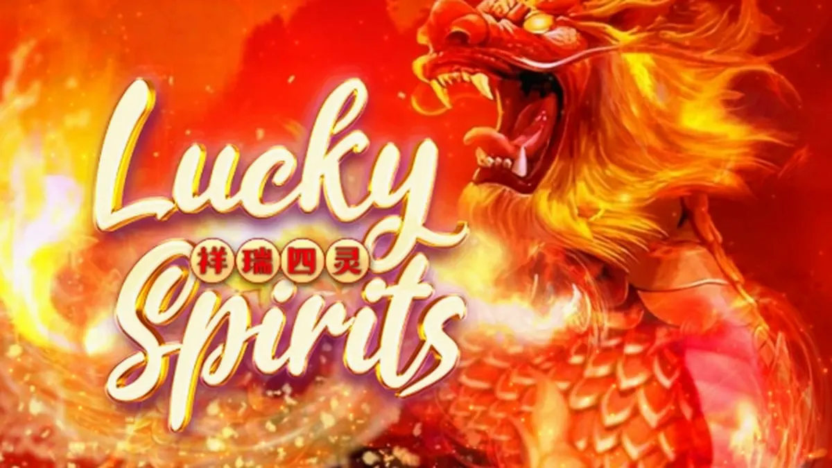 Tampilan visual permainan slot Lucky Spirits dengan nuansa keberuntungan